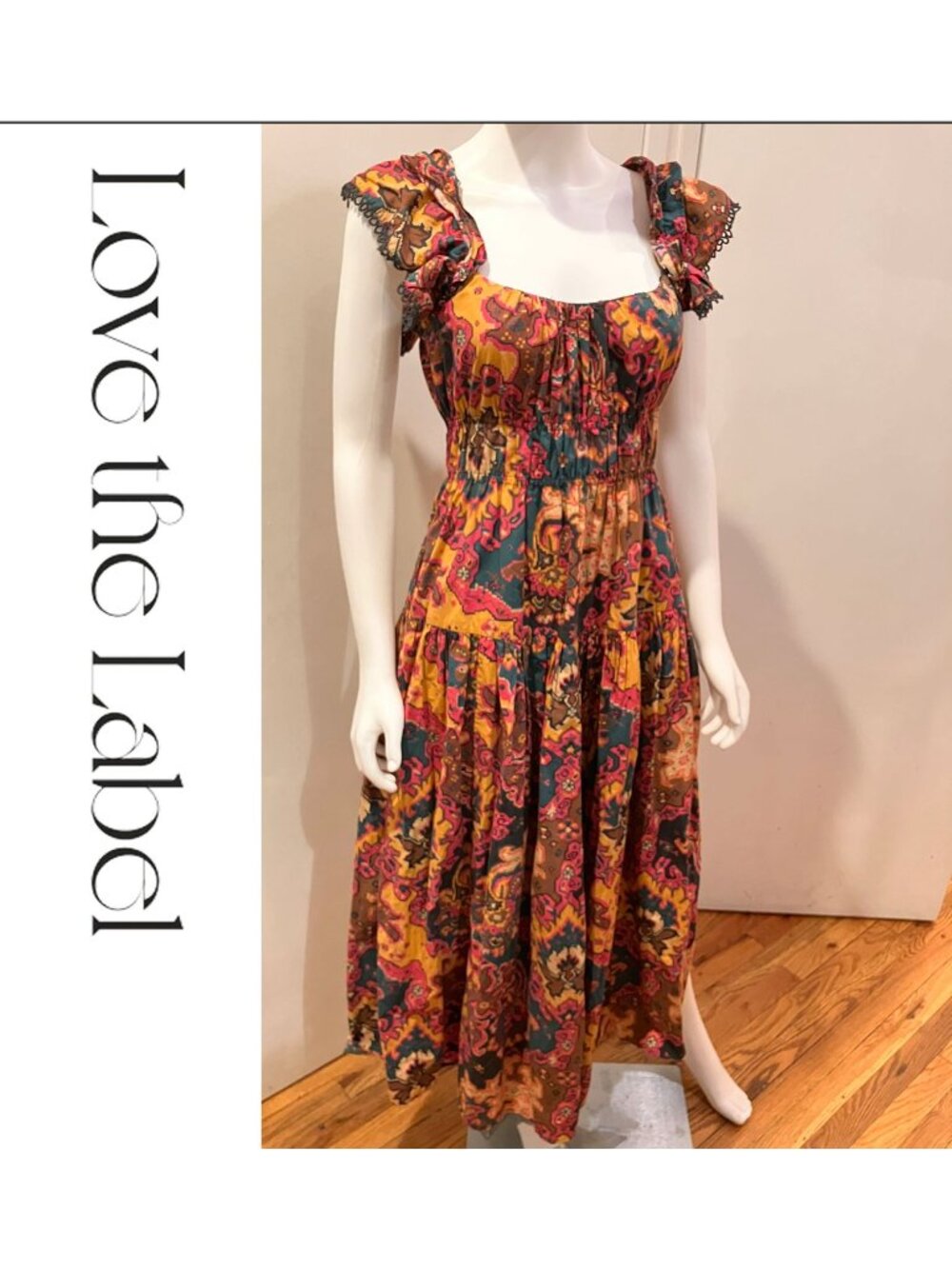 Anthropologie, Love The Label summer maxi dress in vibrant print, XS